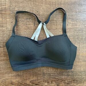 Moving Comfort FineForm Sports Bra XS C/D Cup Black Adjustable Straps Racerback